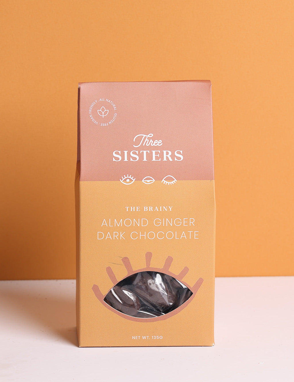 The Smart Head - Almond Ginger Dark Chocolate - Dragées - 135g